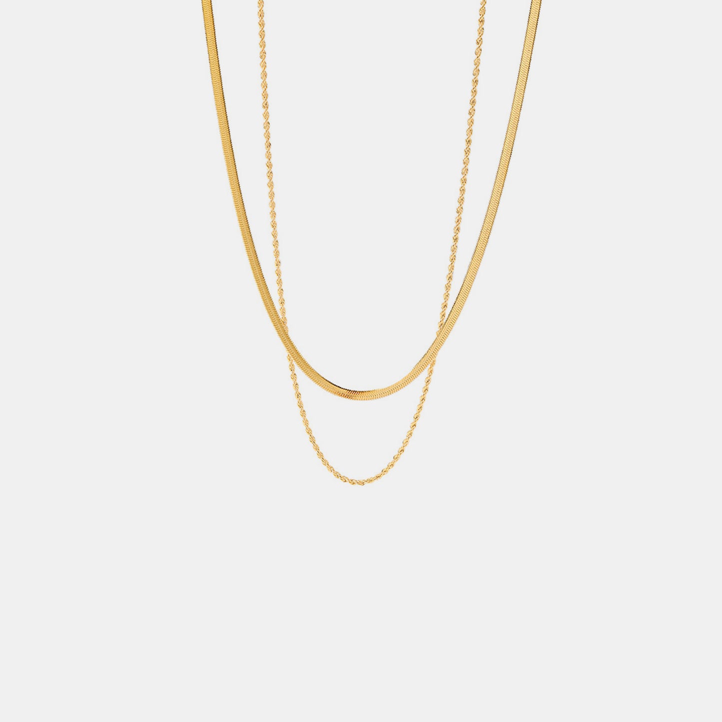 18K Gold-Plated Double-Layered Necklace